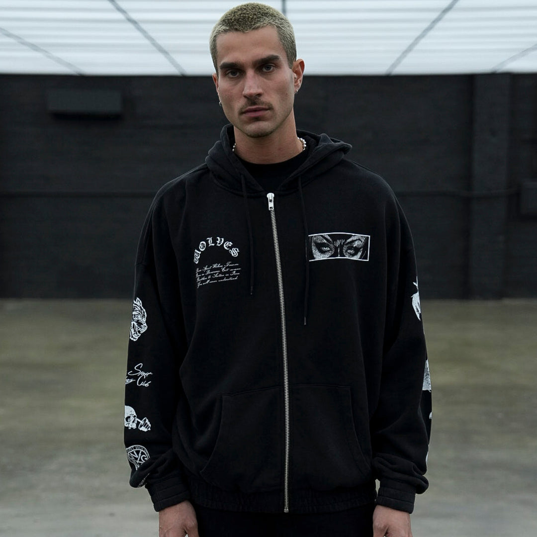Villain "Chambers" Zip Hoodie in Black