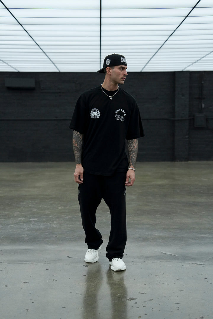 Born In It V2 "Premium" Oversized Tee in Black