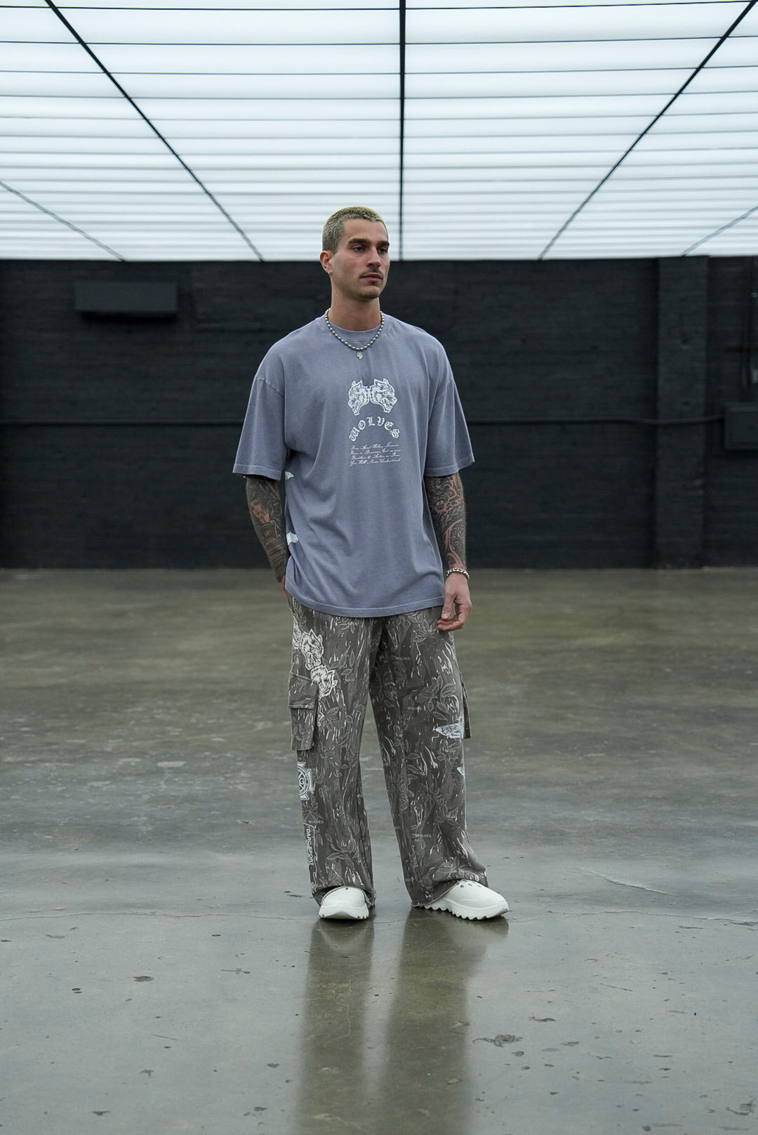Darc Cave "Premium" Oversized Tee in Purple Stone