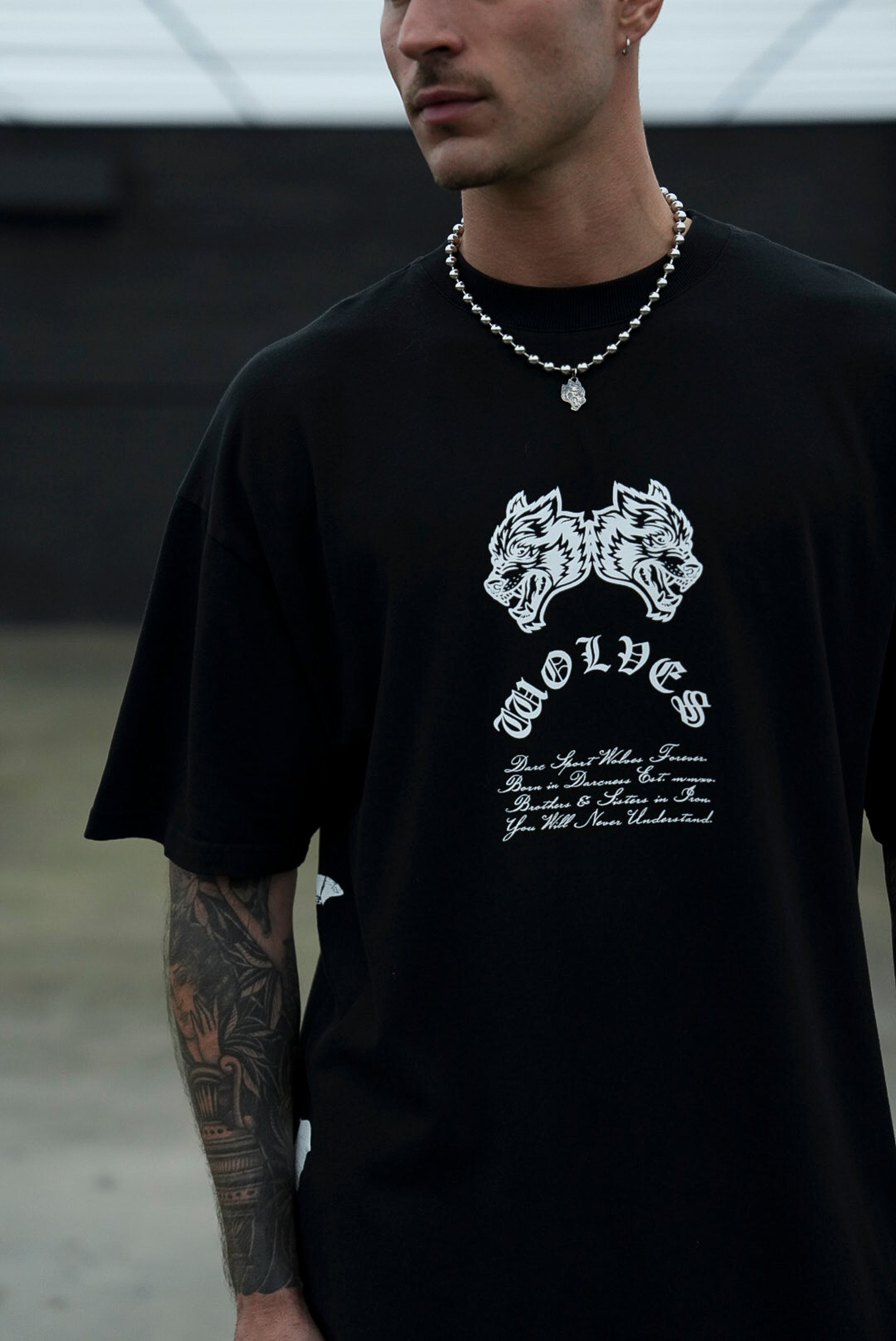 Darc Cave "Premium" Oversized Tee in Black
