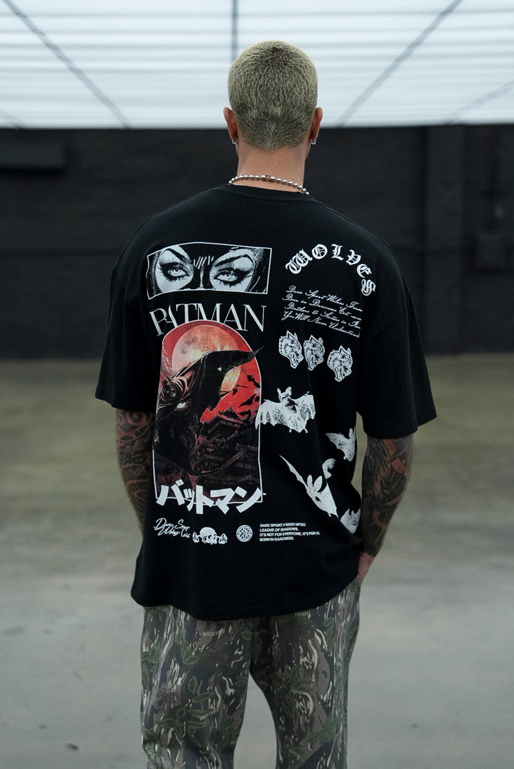 Darc Cave "Premium" Oversized Tee in Black