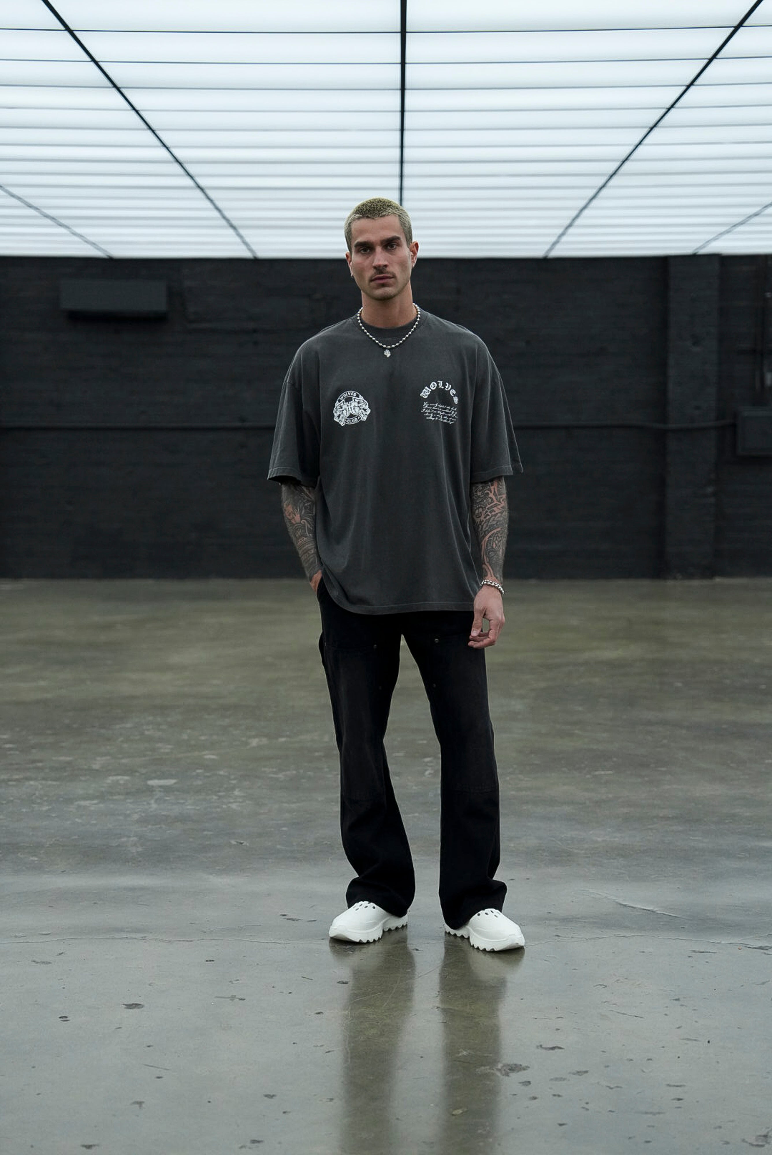 Born In It V2 "Premium" Oversized Tee in Wolf Gray