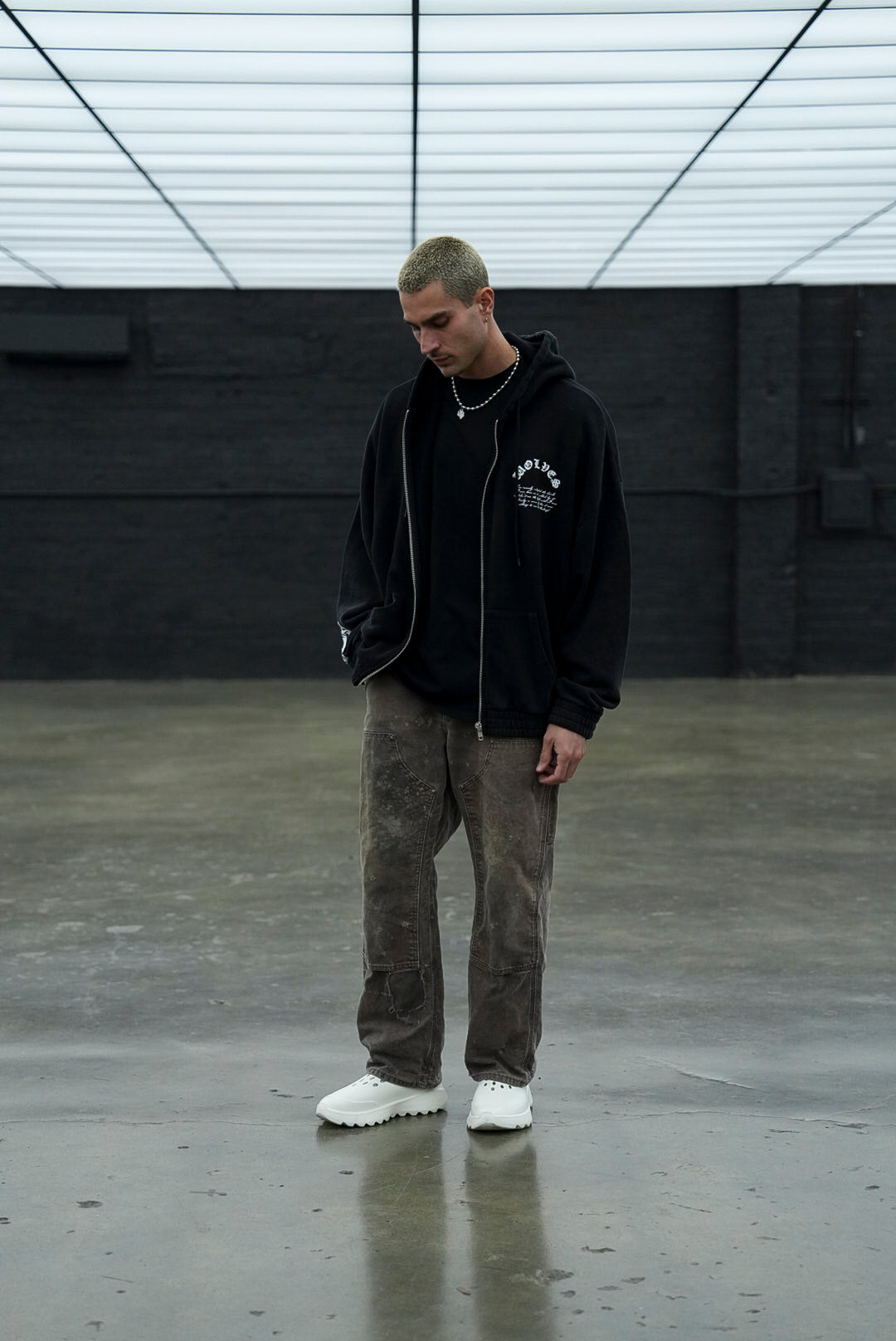 Born In It V2 "Chambers" Zip Hoodie in Black