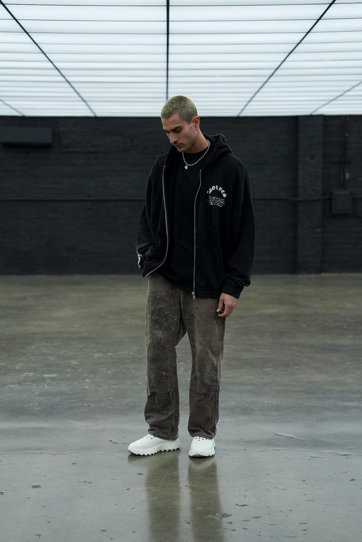 Born In It V2 "Chambers" Zip Hoodie in Black