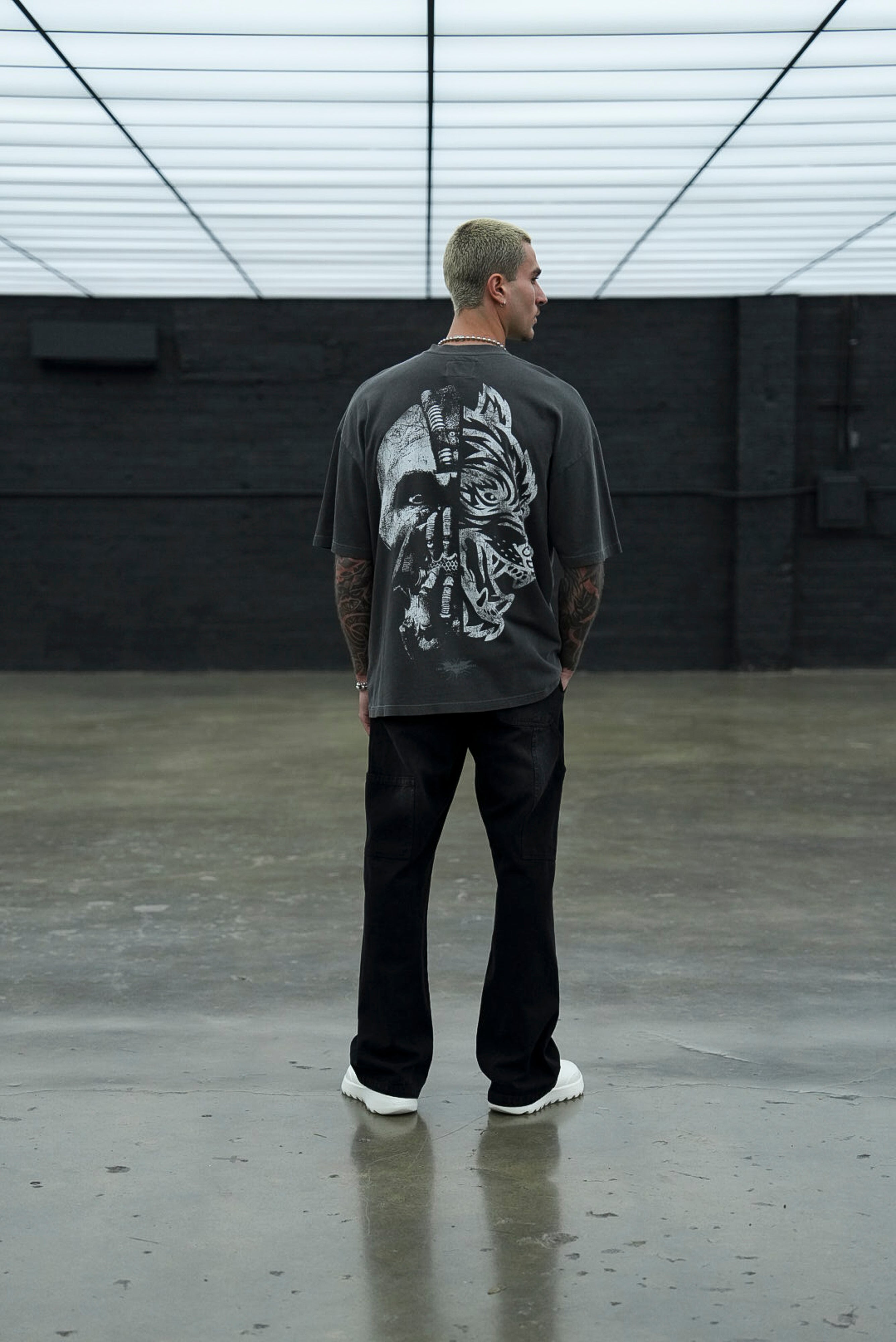 Born In It V2 "Premium" Oversized Tee in Wolf Gray