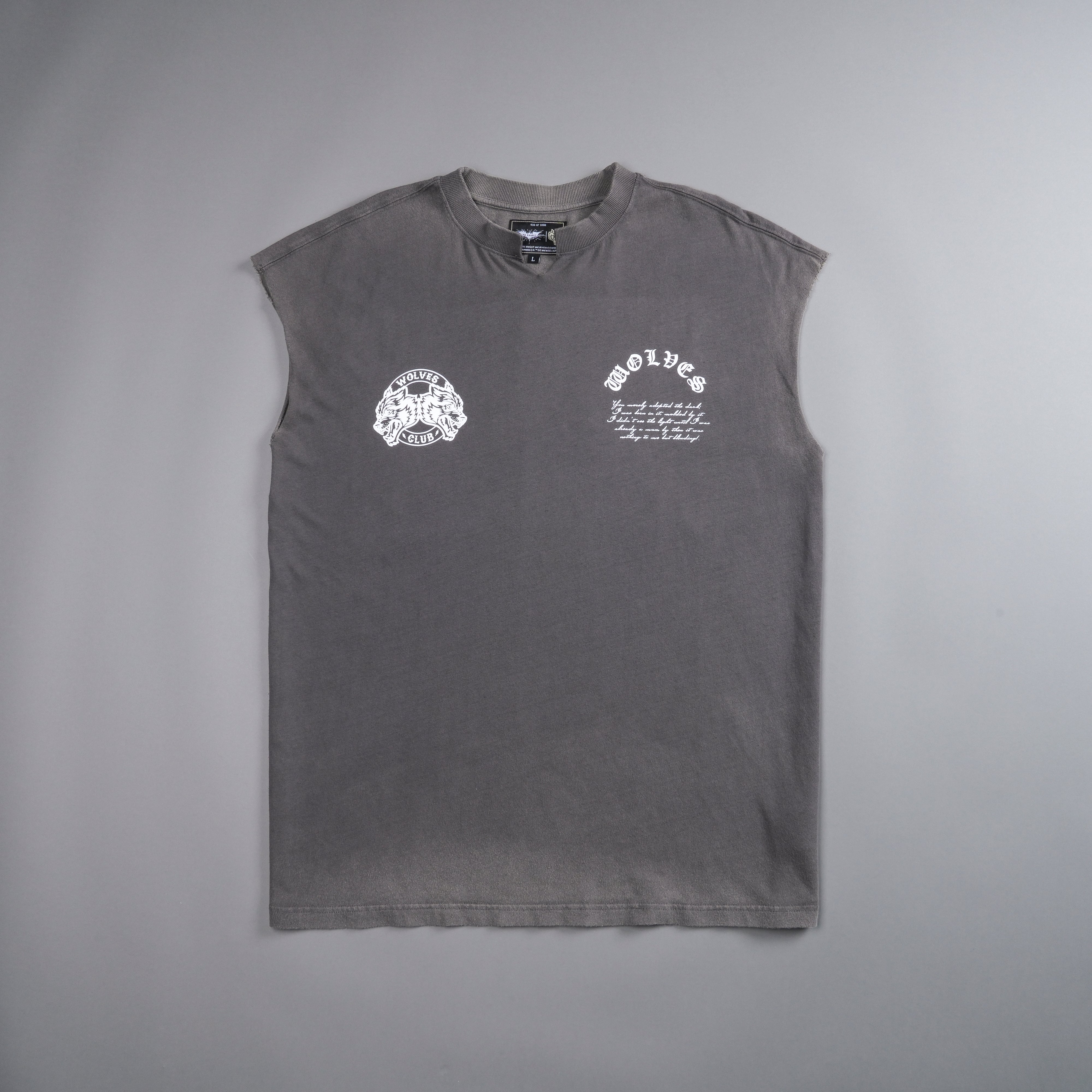 Born In It V2 "Dempsey" Muscle Tee in Wolf Gray
