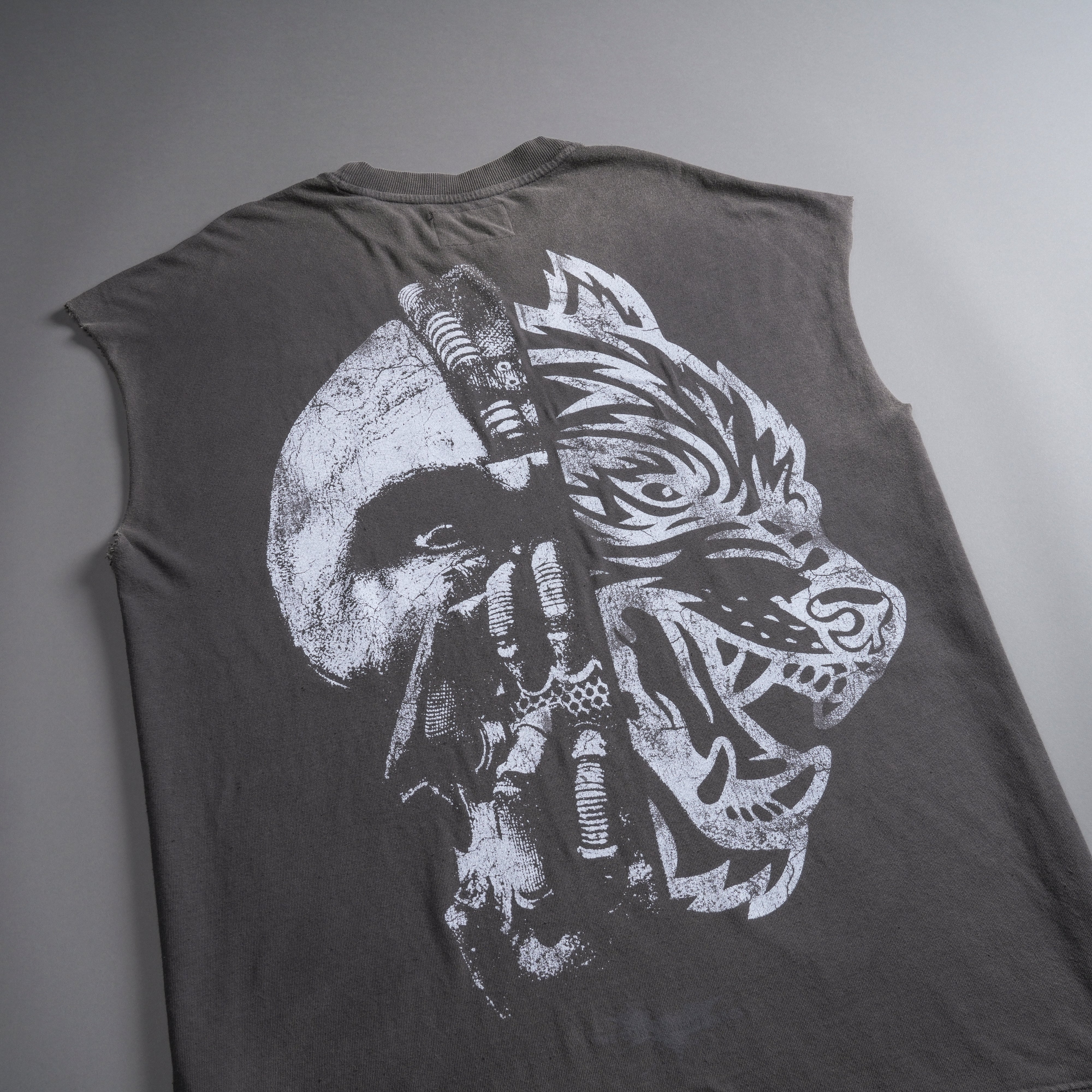 Born In It V2 "Dempsey" Muscle Tee in Wolf Gray