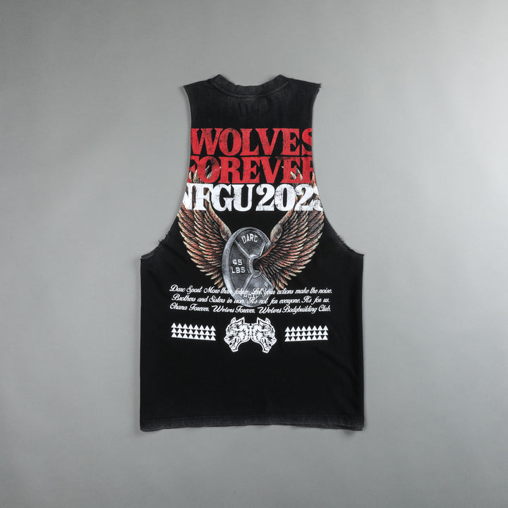 Fly Higher V2 "Vintage Tommy" Muscle Tee in Black