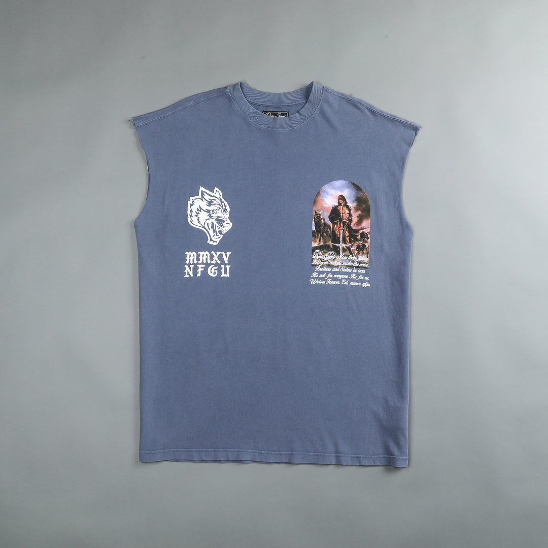Still Standing "Premium Vintage" Muscle Tee in Norse Blue
