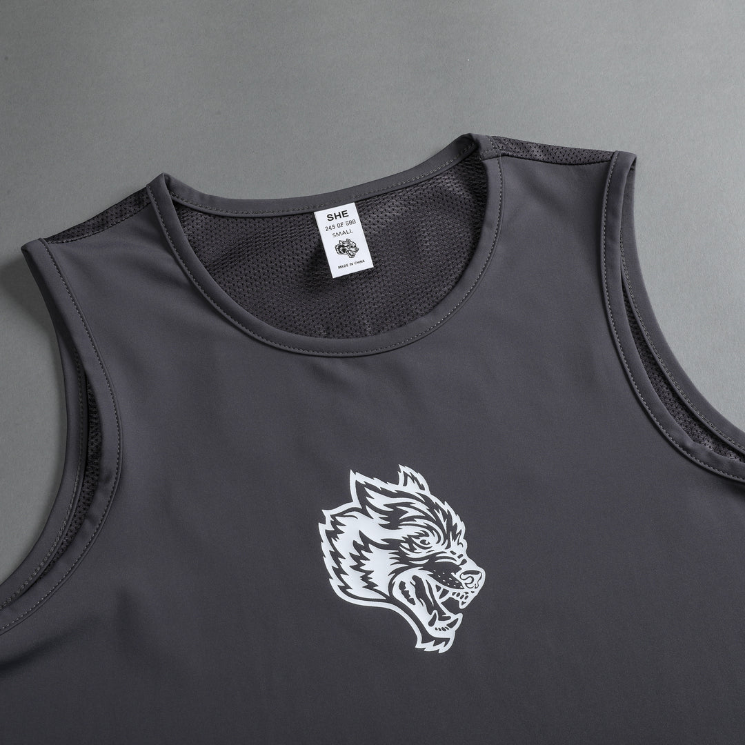 She Our Grit "Dry Wolf" Training Tank in Slate
