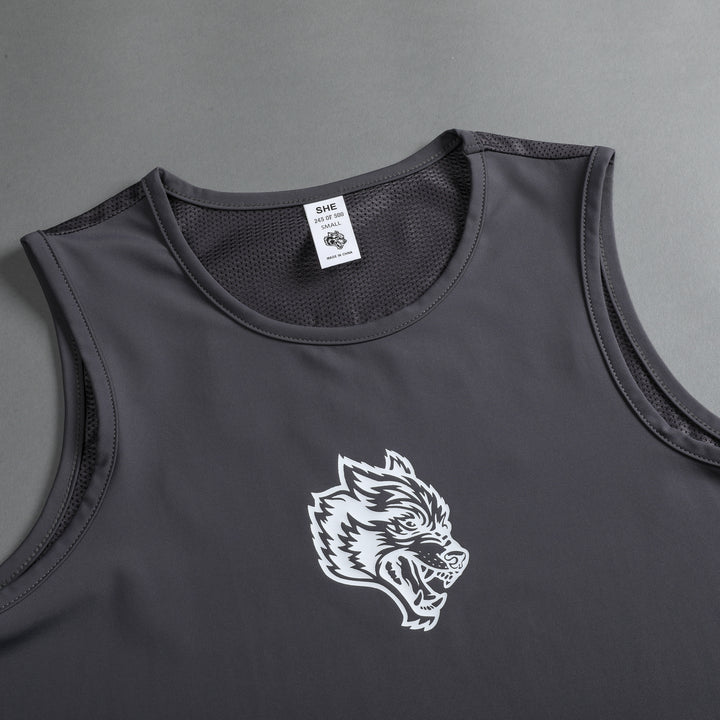 She Our Grit "Dry Wolf" Training Tank in Slate