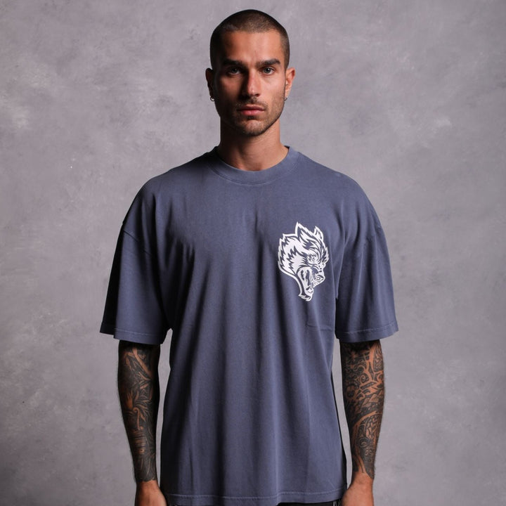 Us Vs. Them "Premium Vintage" Oversized Tee in Norse Blue