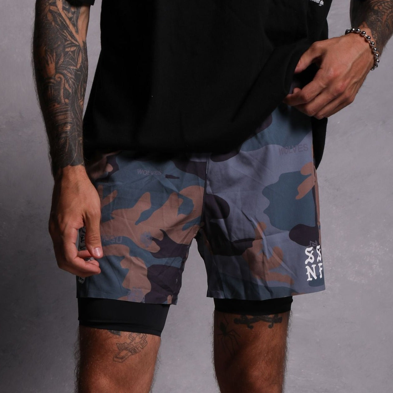 Double Compression Shorts in Norse Woodland Camo