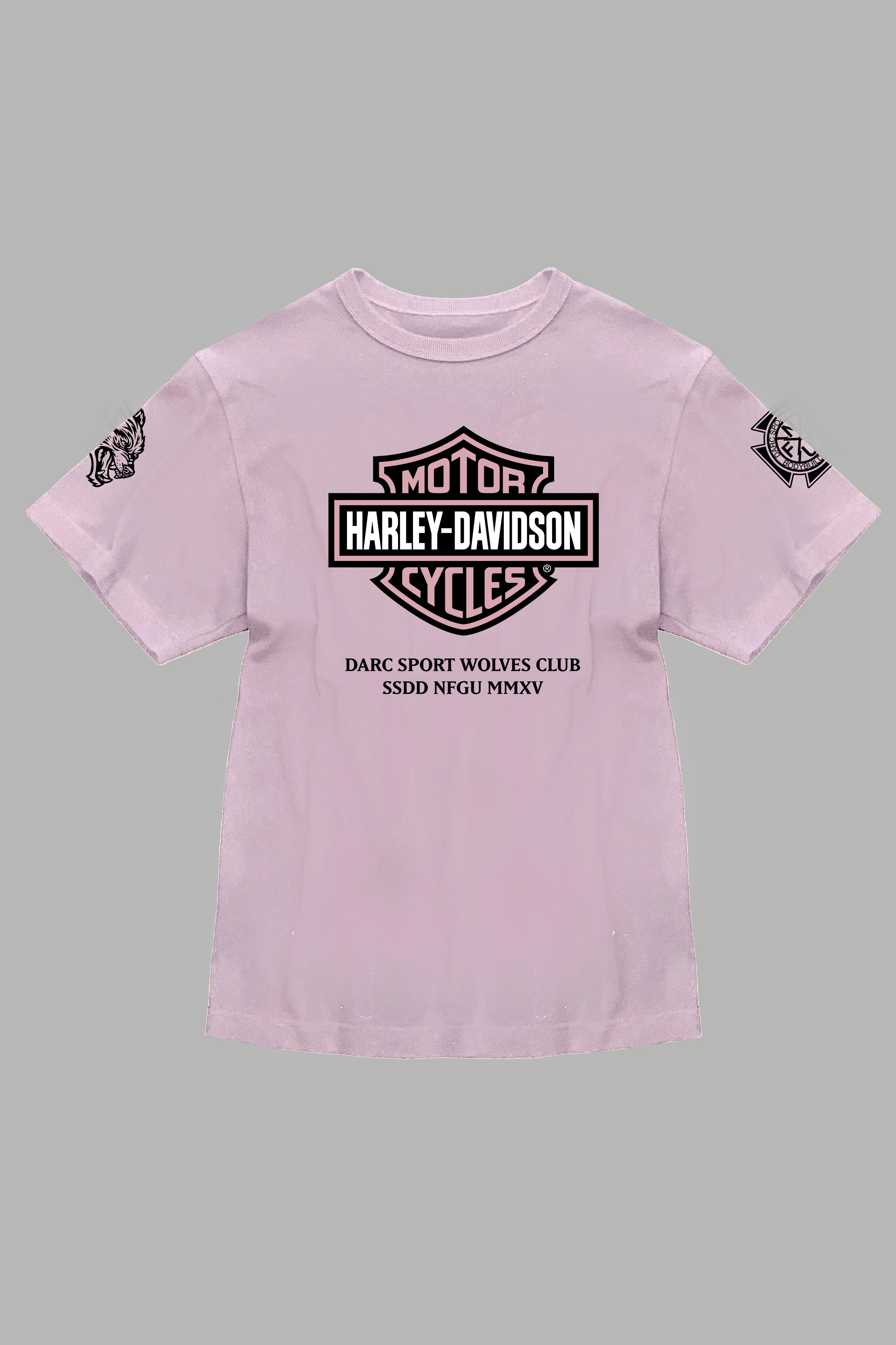 Our Clubs Oversized Lace Up Tee in Blush Pink