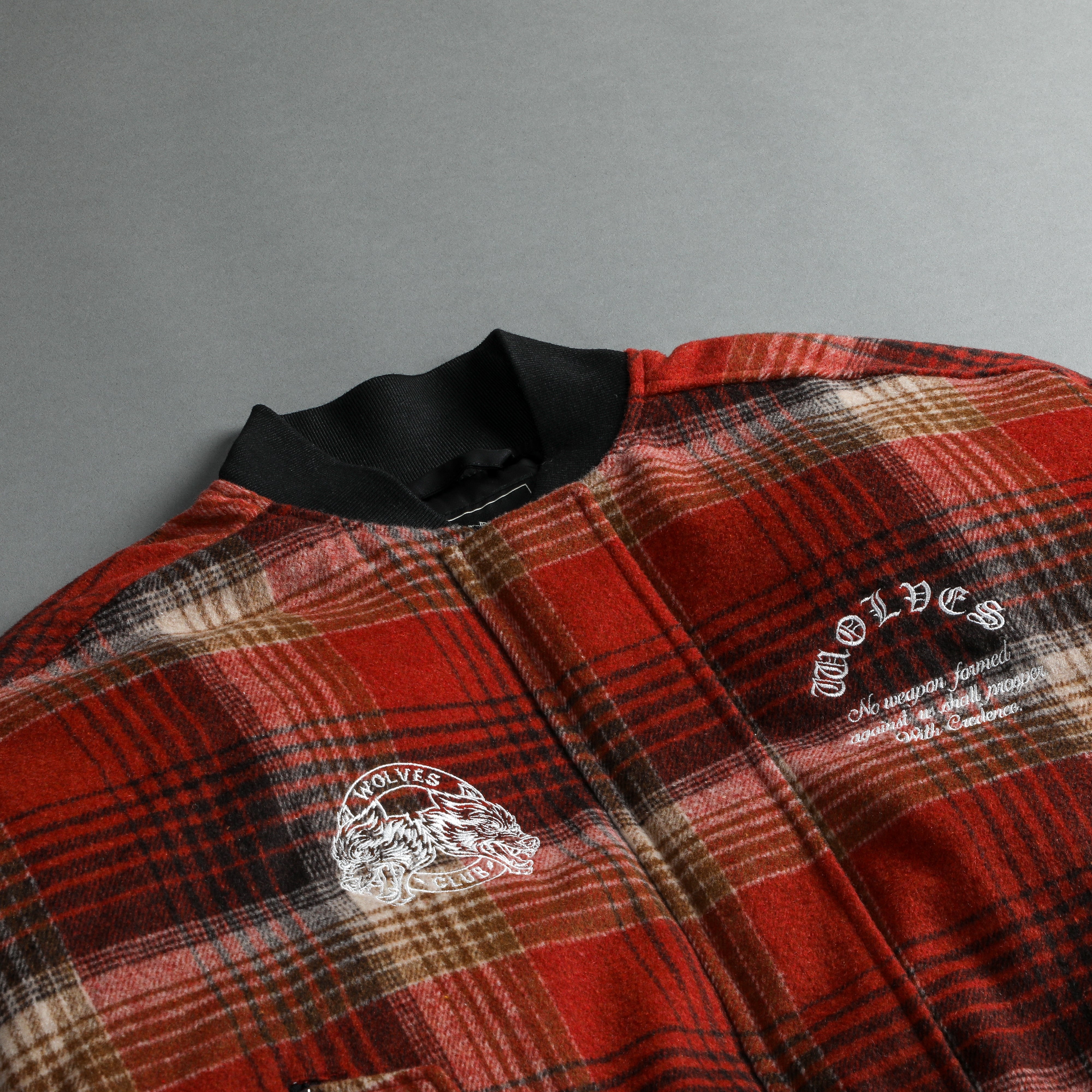 She Chopper Vicious Bomber Jacket in Brimstone Plaid