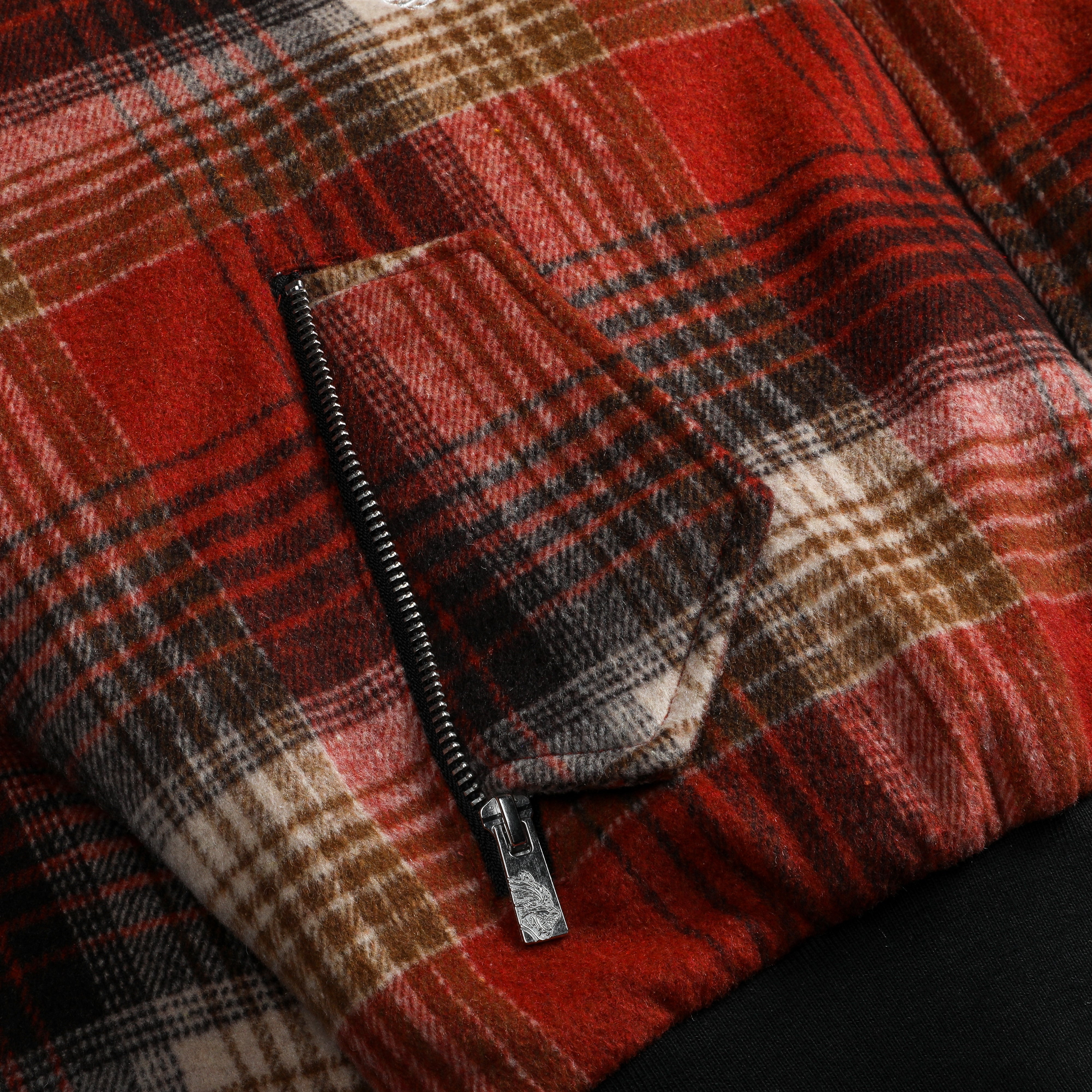 She Chopper Vicious Bomber Jacket in Brimstone Plaid