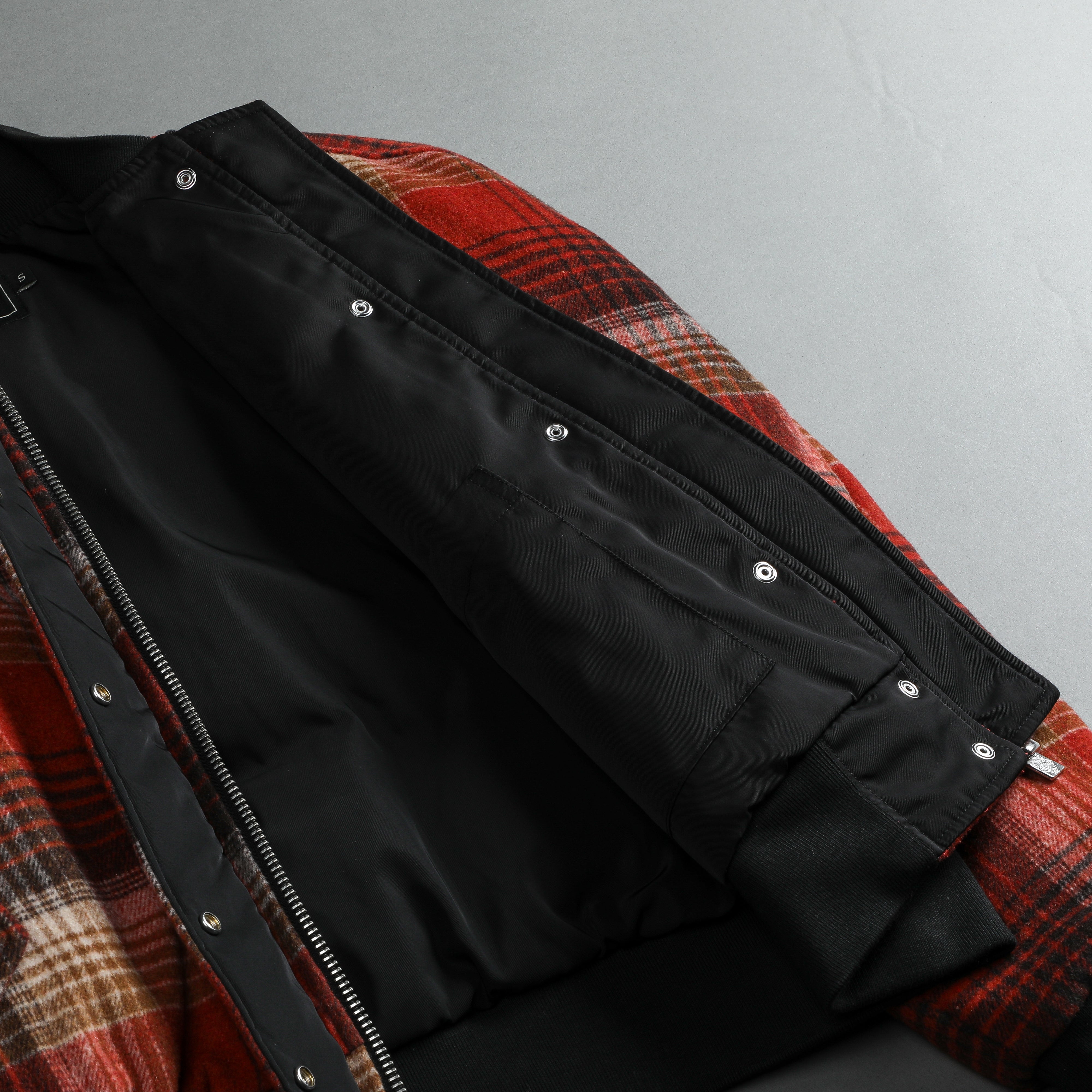 She Chopper Vicious Bomber Jacket in Brimstone Plaid
