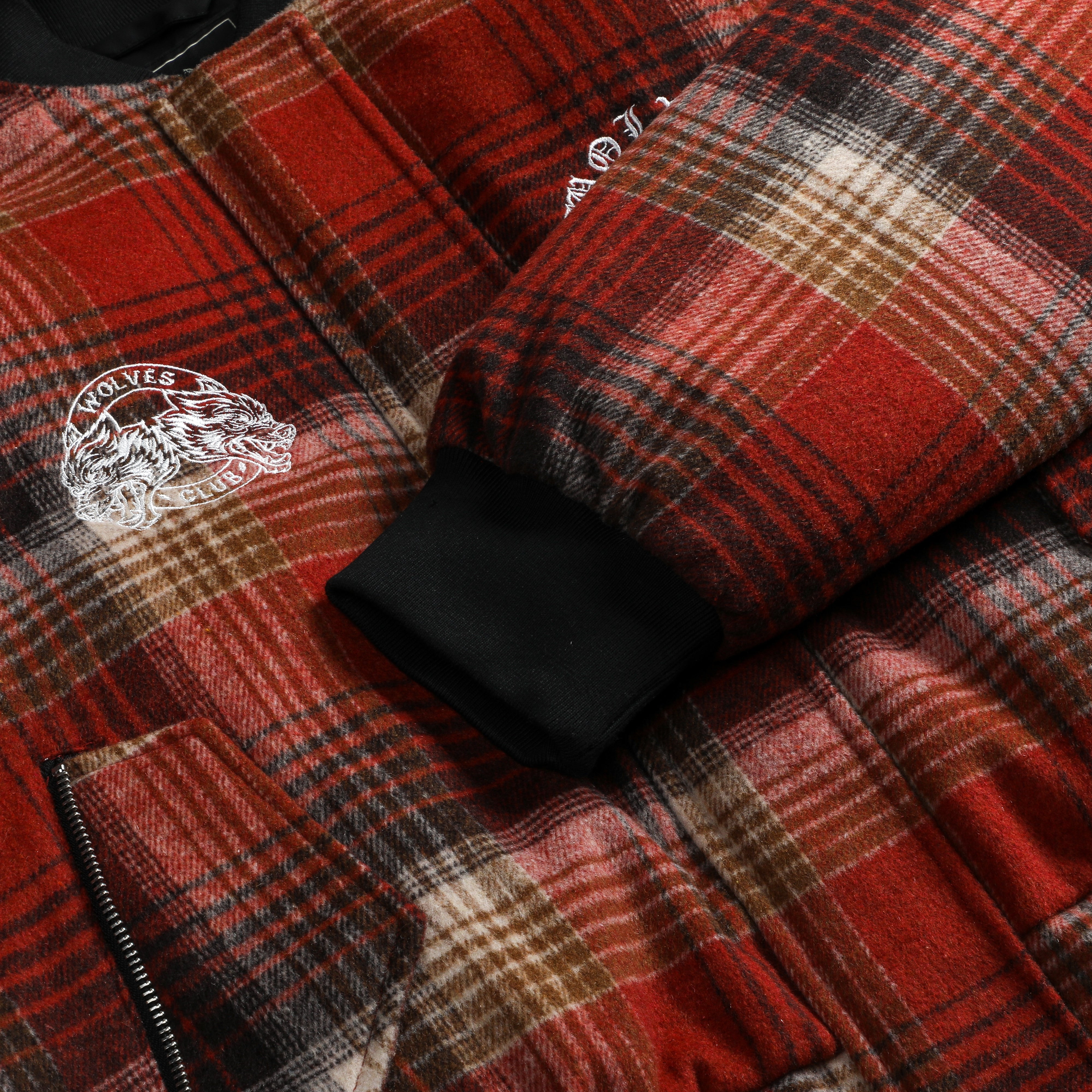 She Chopper Vicious Bomber Jacket in Brimstone Plaid