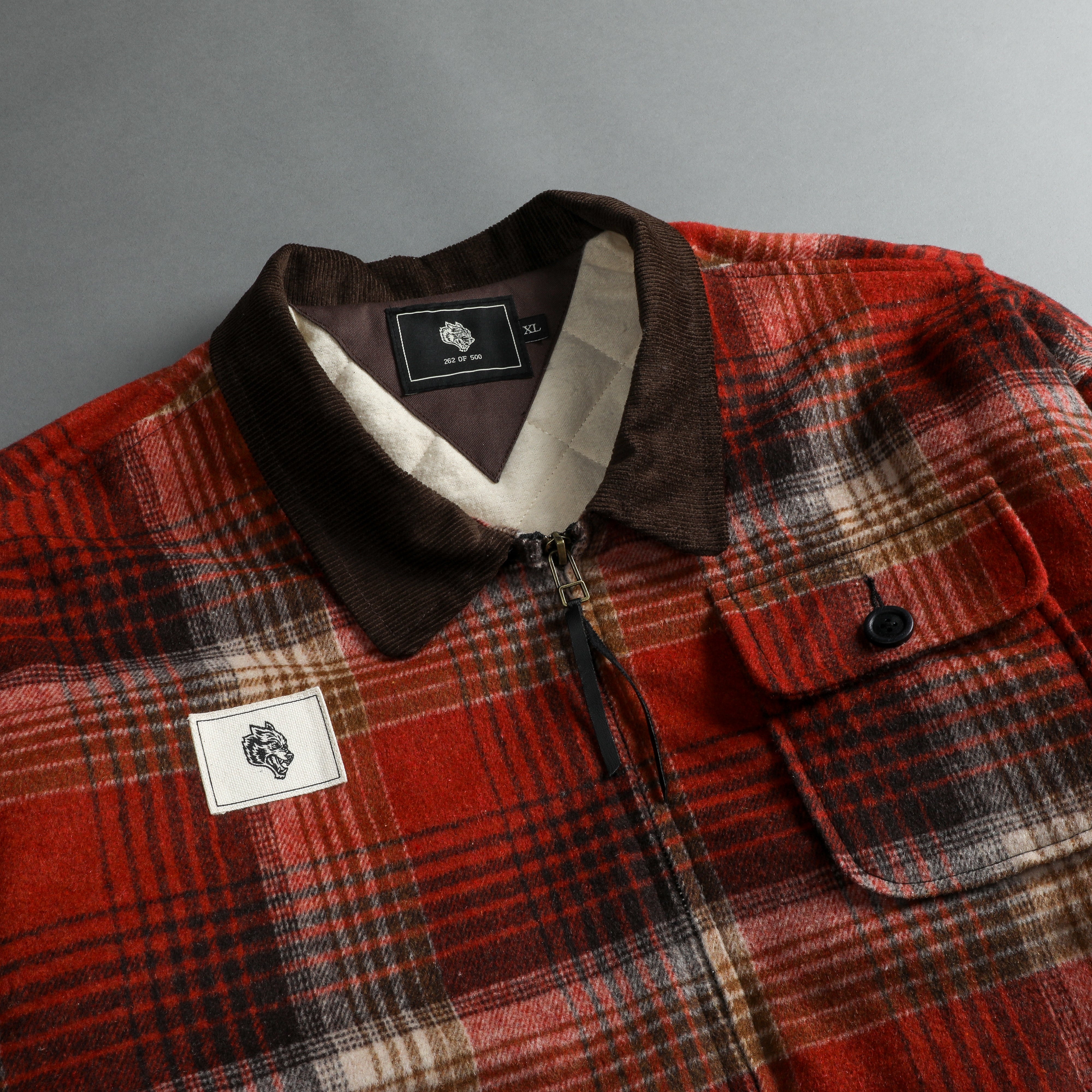 Wolf Head Logan Jacket in Brimstone Plaid