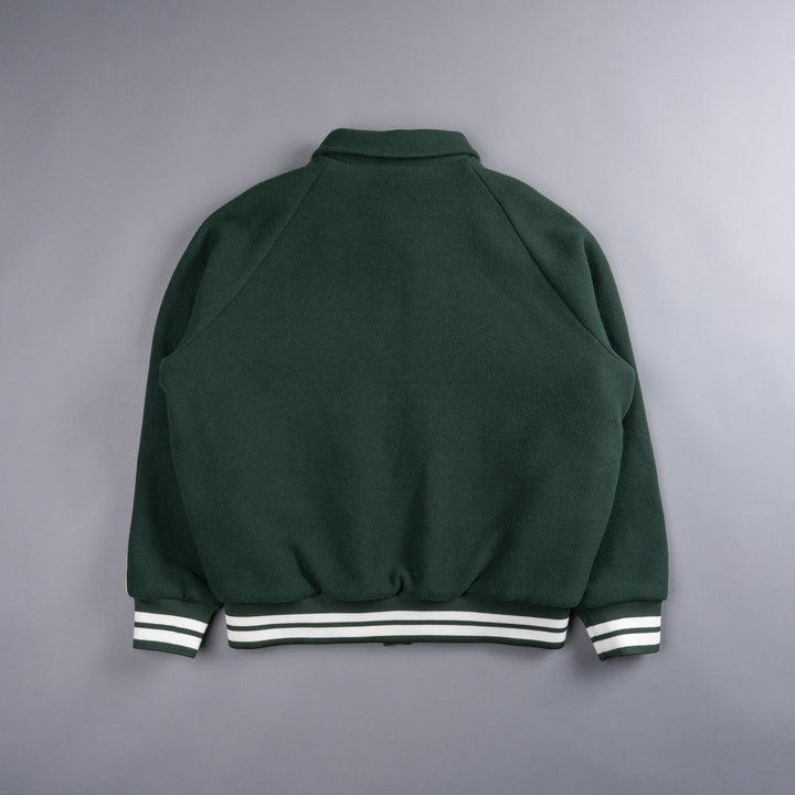 Our Wish Letterman Jacket in Forest Green