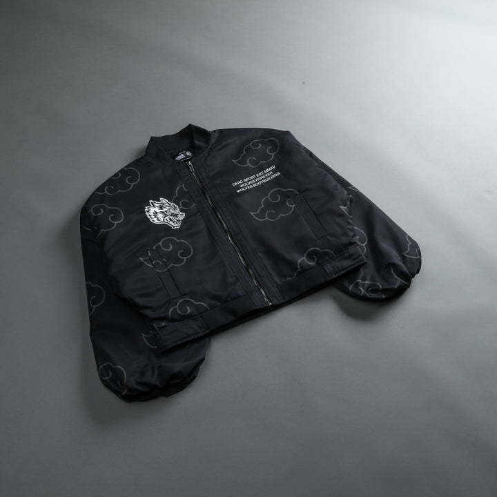 Float On She Bomber Jacket in Black