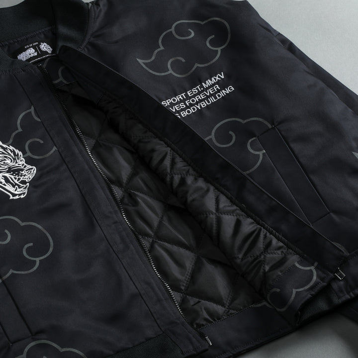Float On She Bomber Jacket in Black