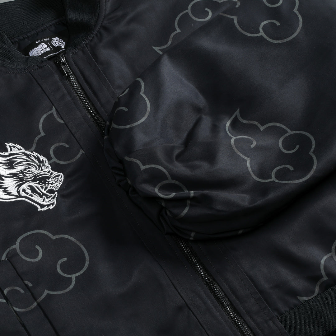 Float On She Bomber Jacket in Black