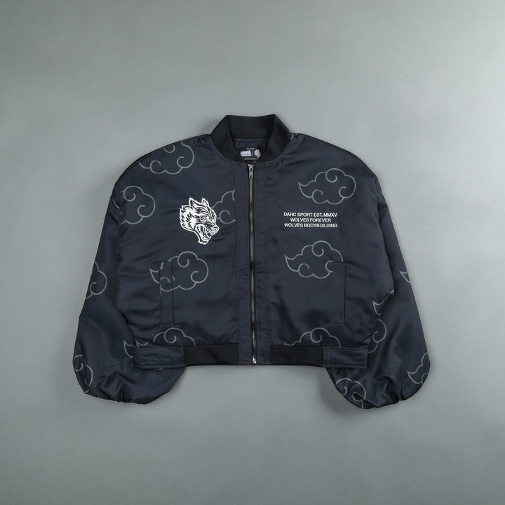 Float On She Bomber Jacket in Black