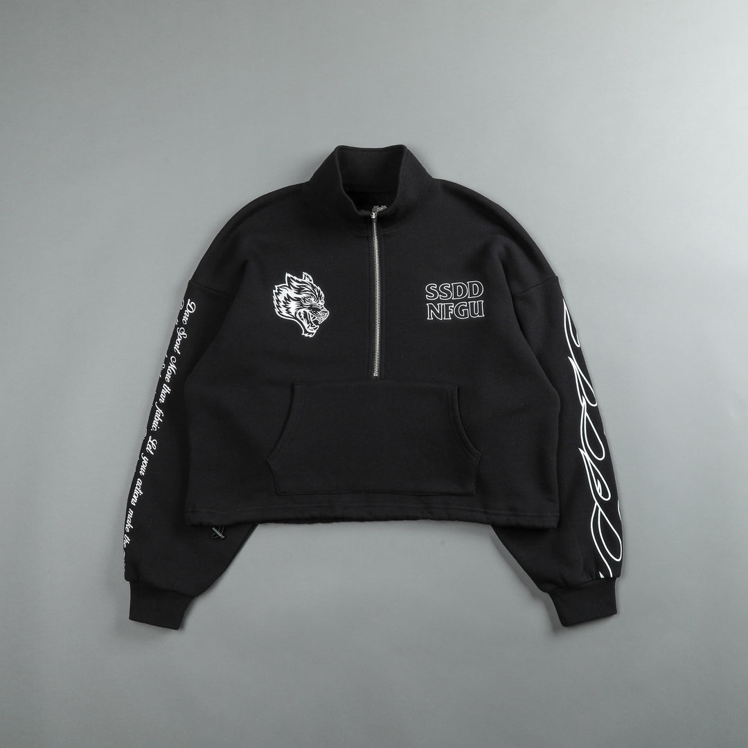 Flames She Everson Mockneck Sweater in Black