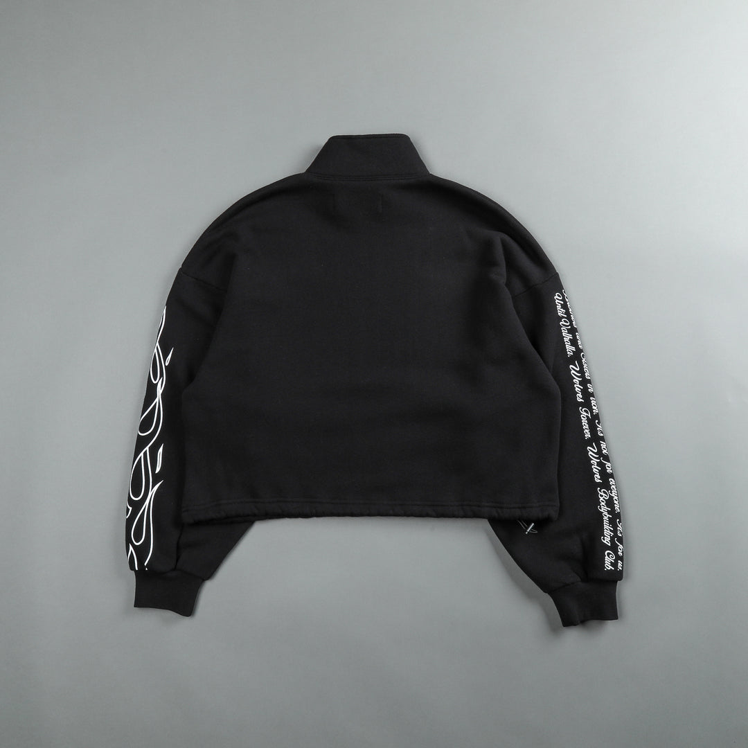Flames She Everson Mockneck Sweater in Black