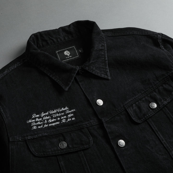 Enter Valhalla Clint American Denim Jacket in Vintage Distressed Black