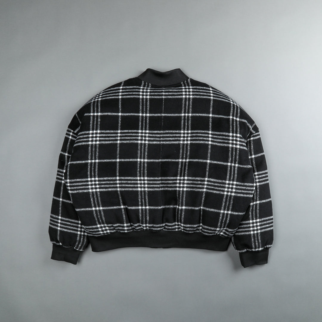 Marked Vicious Plaid Bomber Jacket in Black Plaid