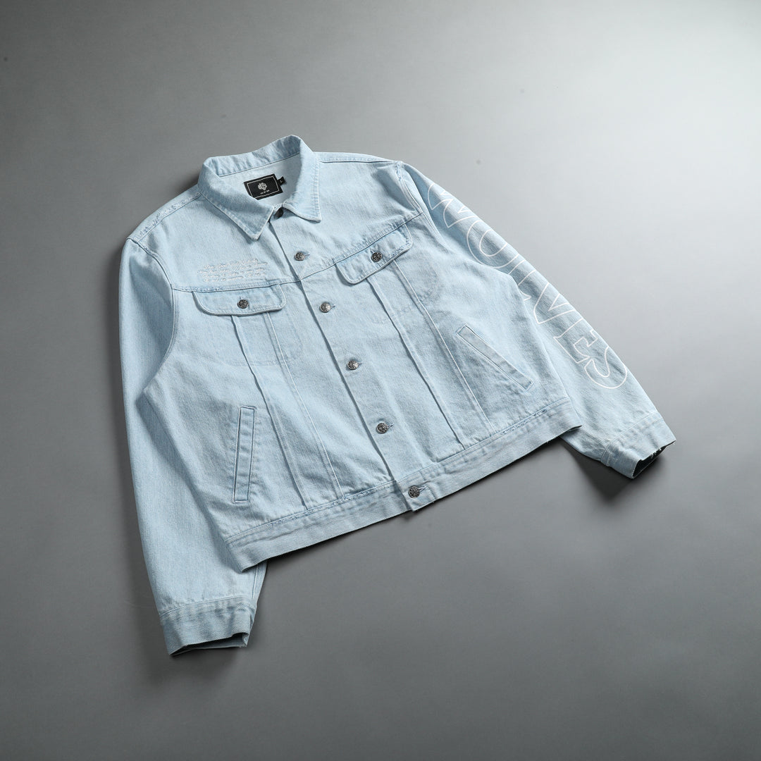 Enter Valhalla Clint American Denim Jacket in Vintage Distressed Blue
