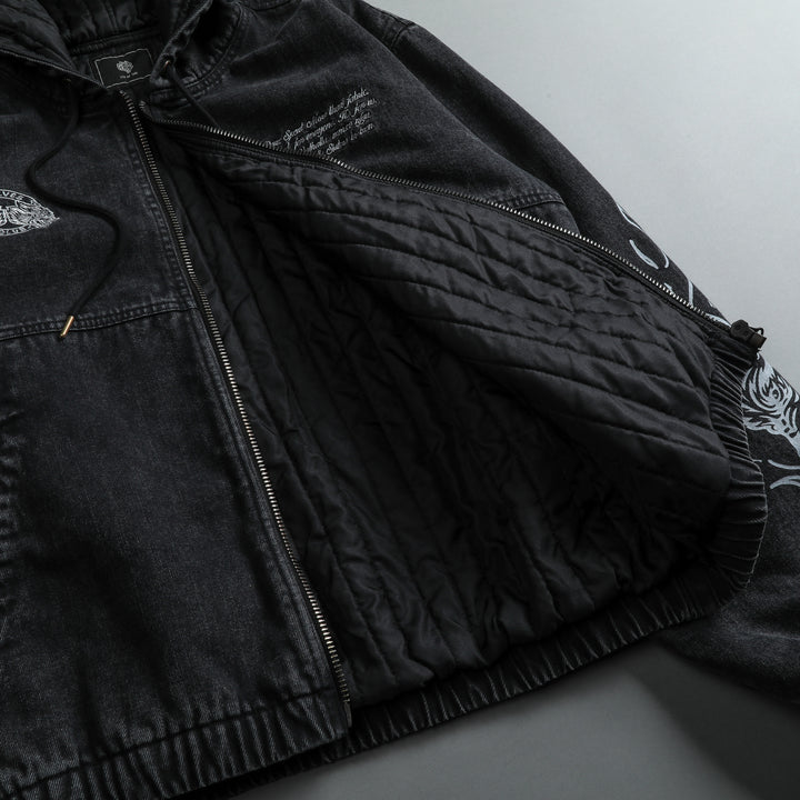 Fired Up Calaway Jacket in Distressed Black