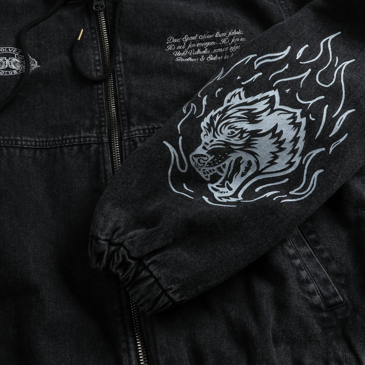 Fired Up Calaway Jacket in Distressed Black