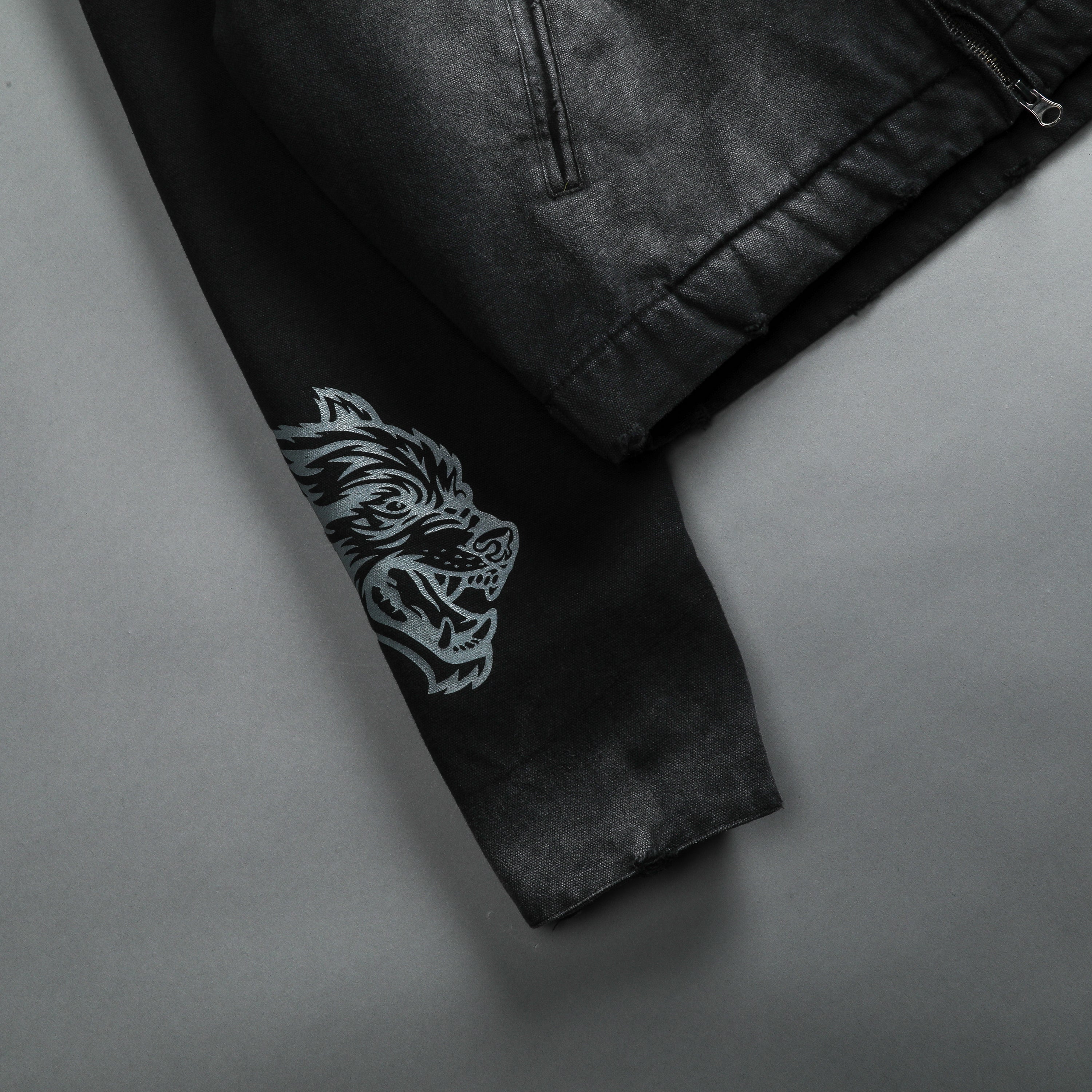 Been Through It Cropped Hard Work Jacket in Distressed Black