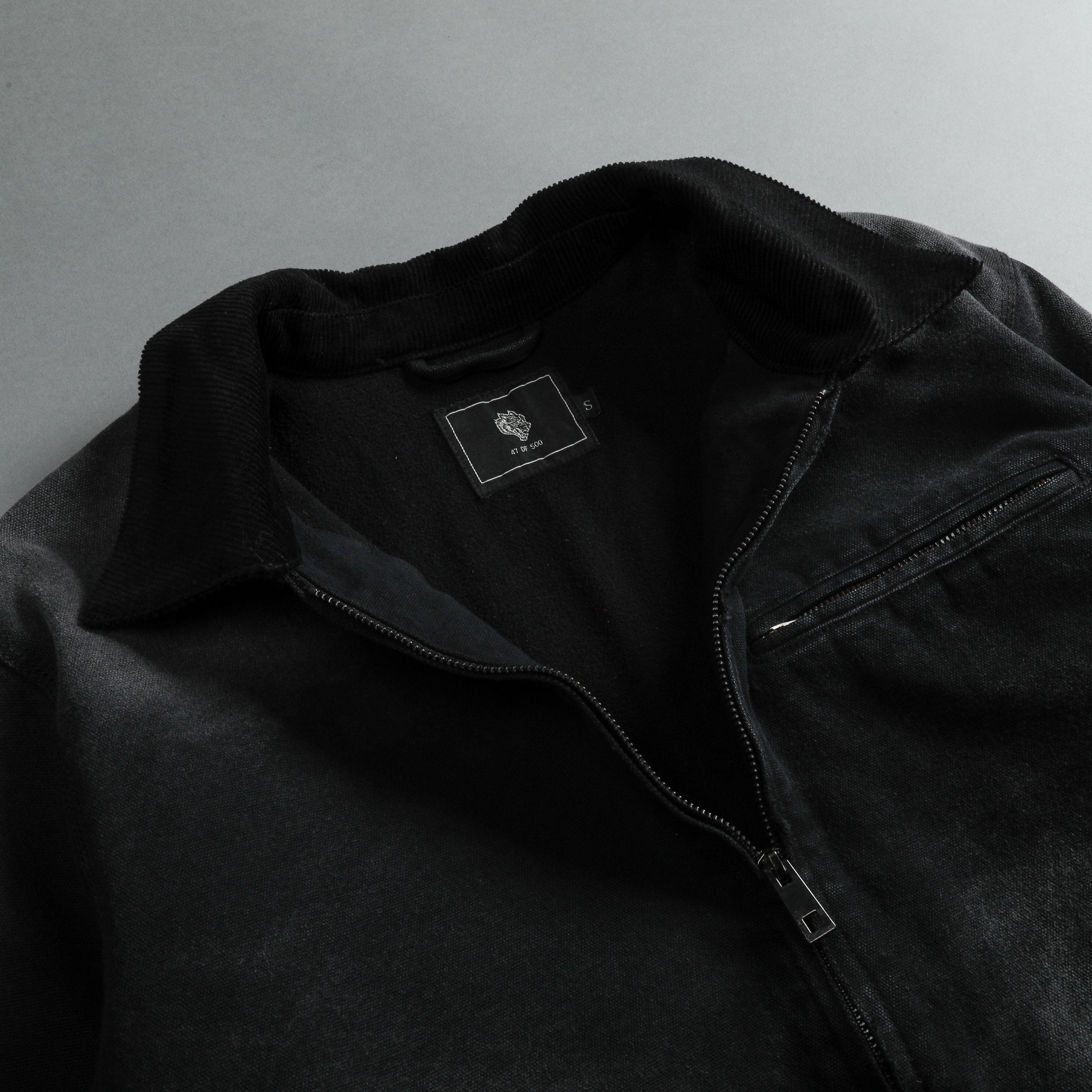 Been Through It Cropped Hard Work Jacket in Distressed Black