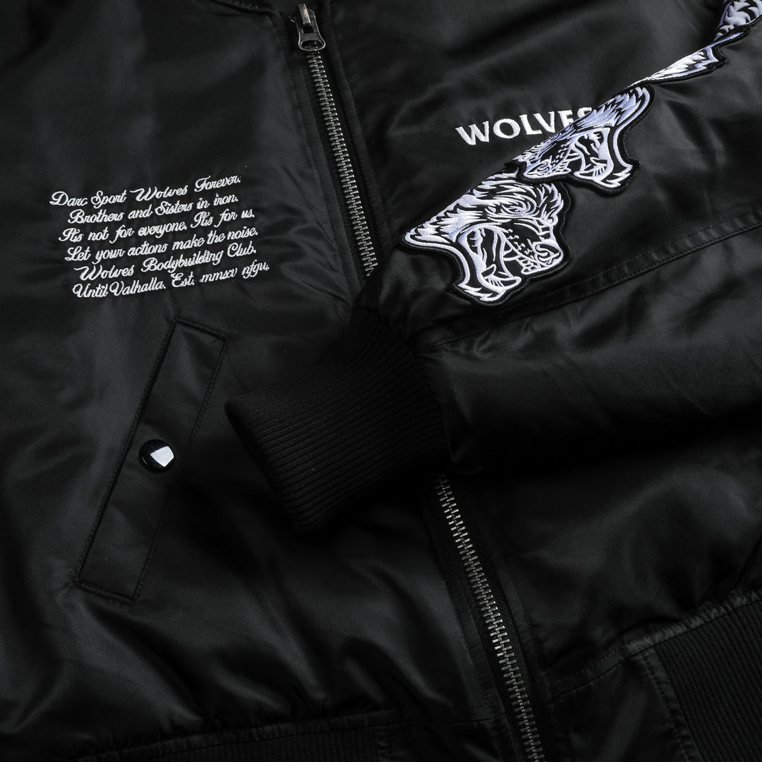 Covered Trin Bomber Jacket in Black