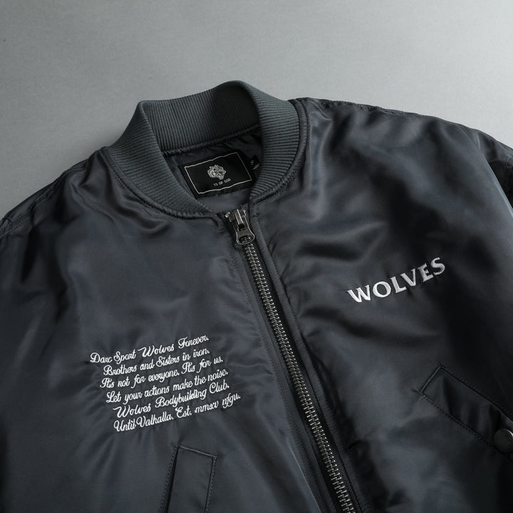 Covered Trin Bomber Jacket in Norse Blue
