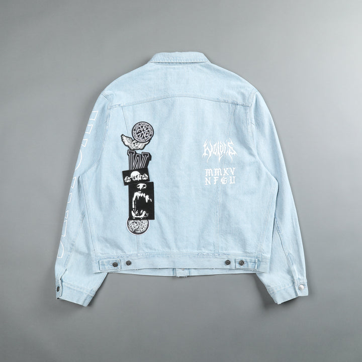 Enter Valhalla Clint American Denim Jacket in Vintage Distressed Blue