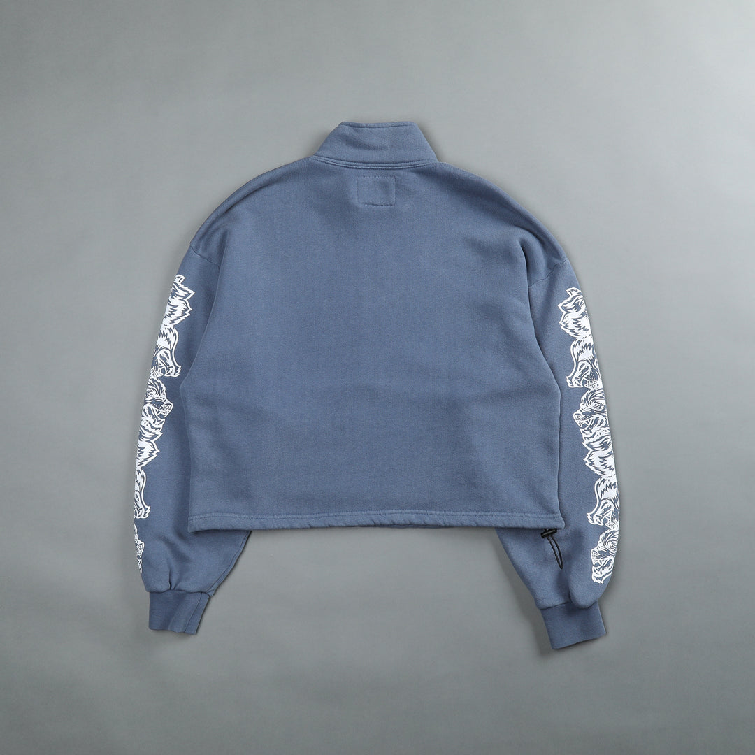 Covered Vintage Everson Mockneck Sweater in Norse Blue