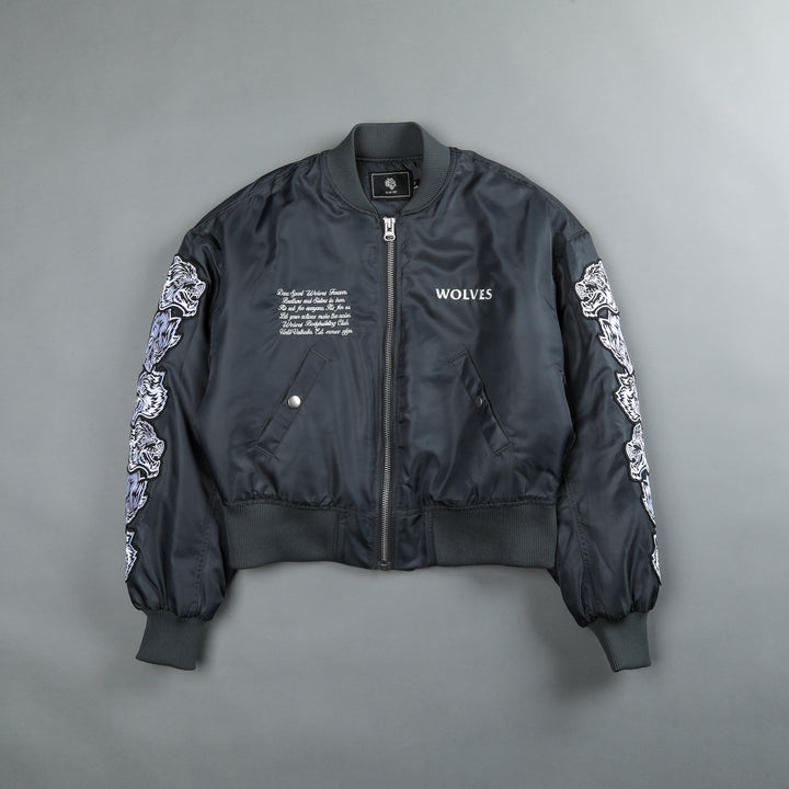 Covered Trin Bomber Jacket in Norse Blue