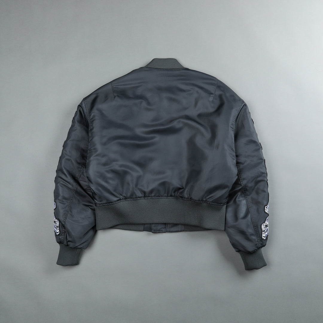 Covered Trin Bomber Jacket in Norse Blue