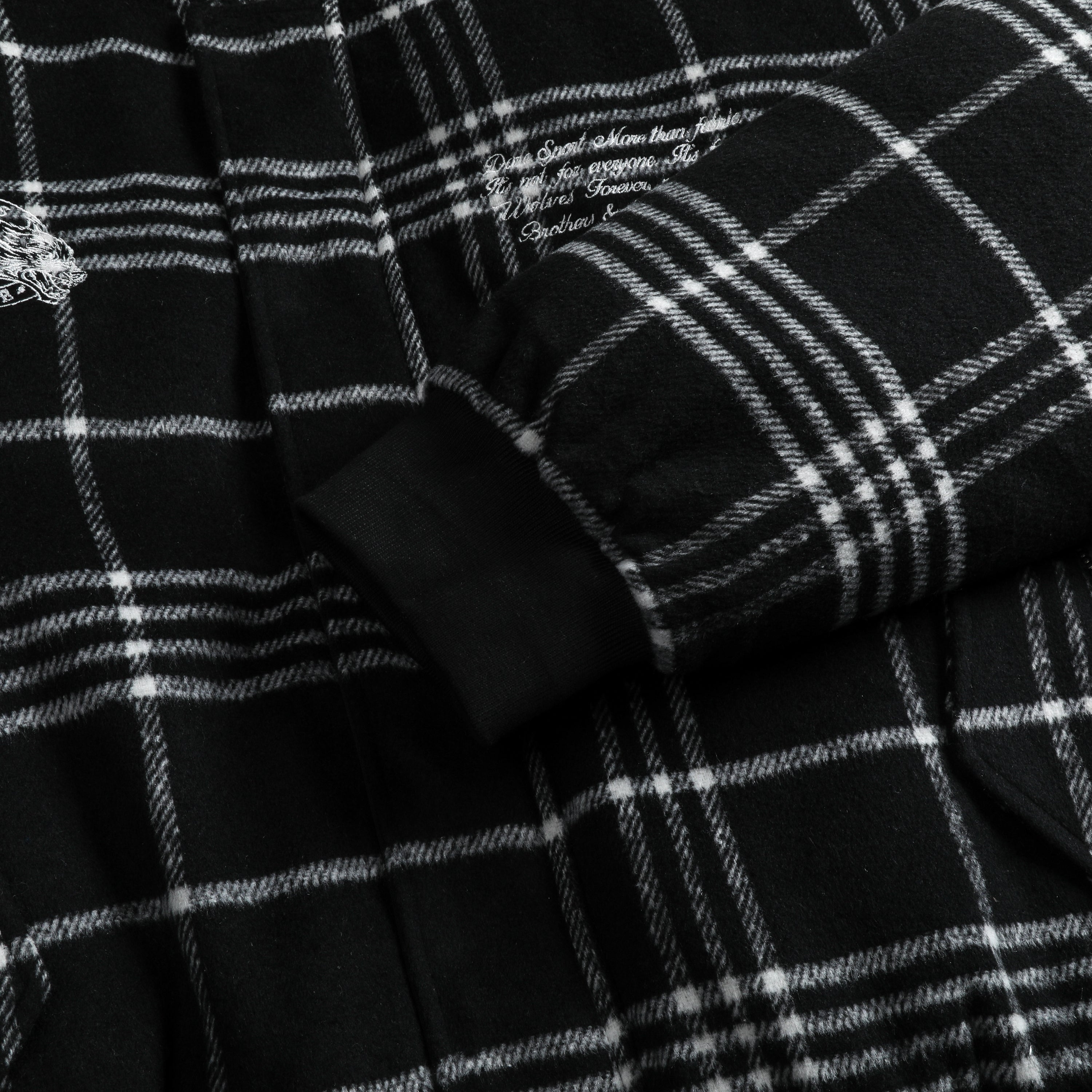 Marked Vicious Plaid Bomber Jacket in Black Plaid
