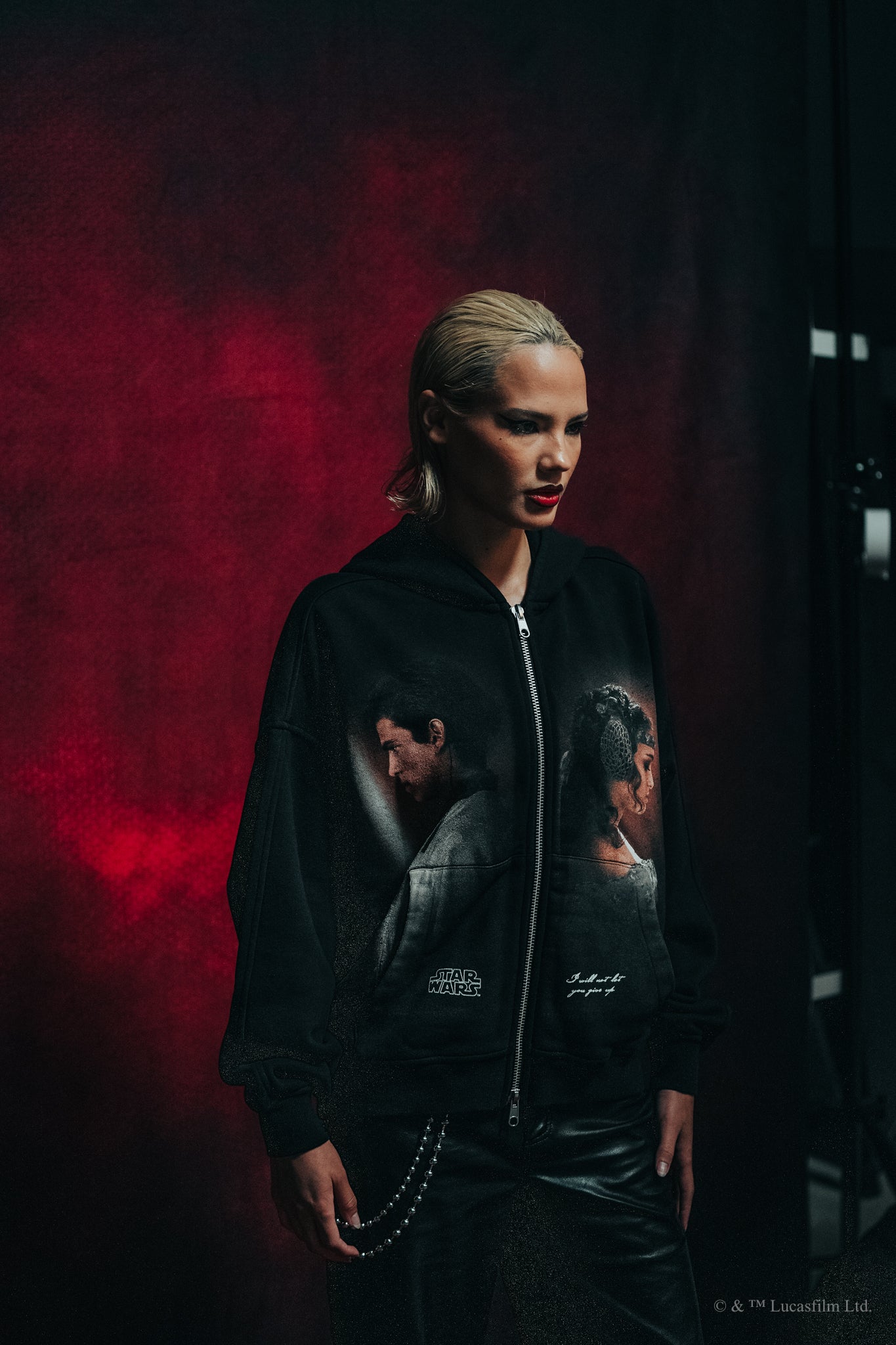 Crossed Paths Darco Double Zip Hoodie in Black
