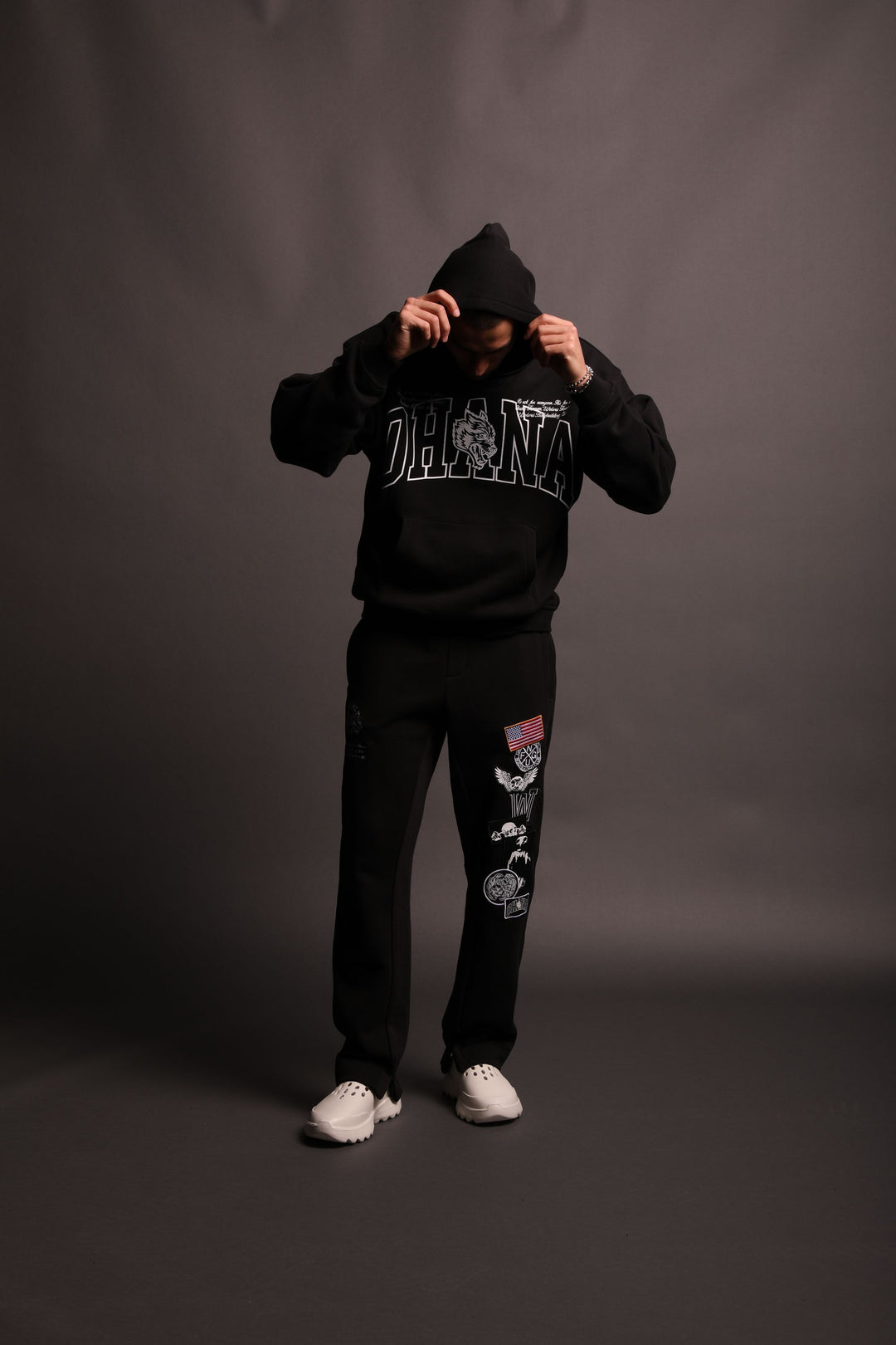 Patched In Bunker Sweat Pants in Black