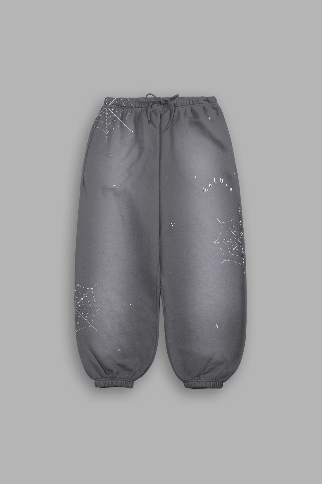 Sashiko Webs Lightweight Lounger Sweat Pants in Slate Gray Sun Fade