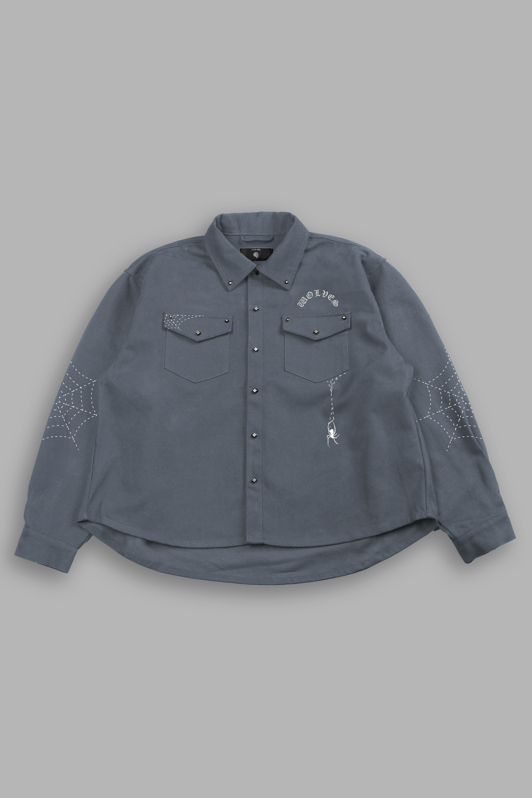 Sashiko Webs Winslow Shirt Jacket in Norse Blue