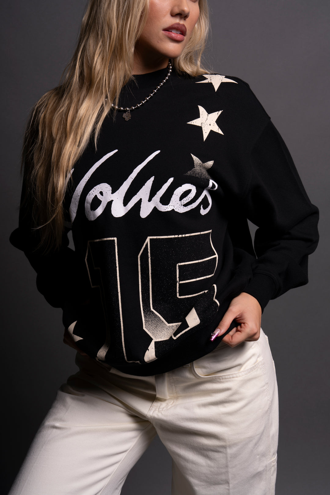 Game On She London Crewneck in Black