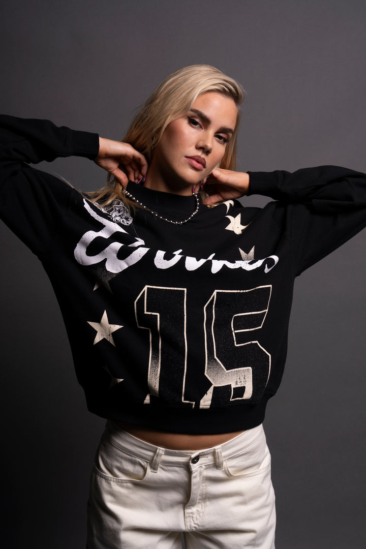 Game On She London Crewneck in Black